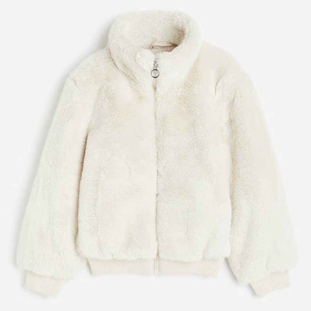 H&M Kids Cozy Cream Fluffy Jacket, Brand New without Tag